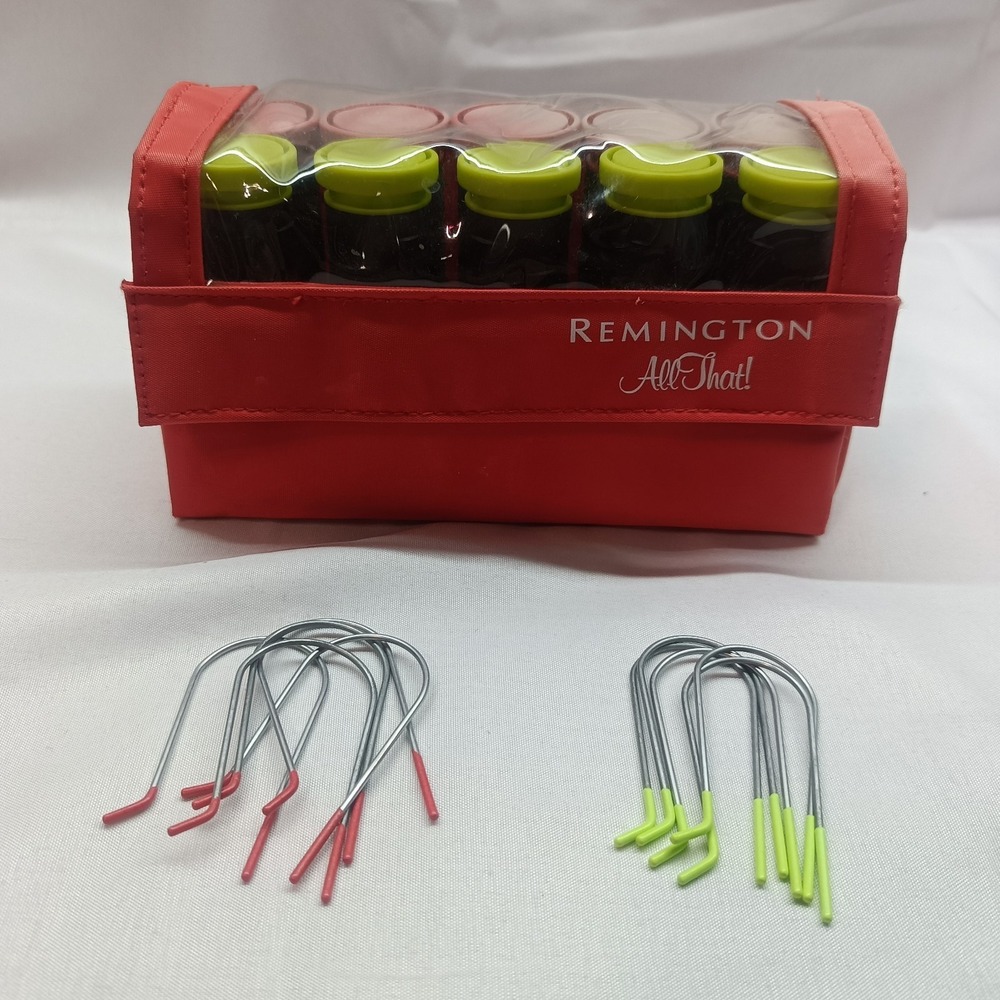 Remington Vtg Travel Hot‎ Roller Set with Clips Tested Works Pageant Cheer Faded